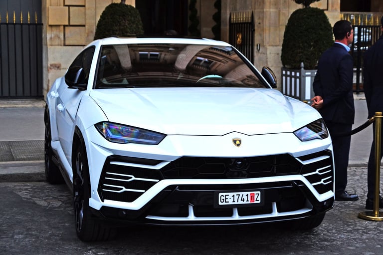 White Lamborghini Urus luxury SUV